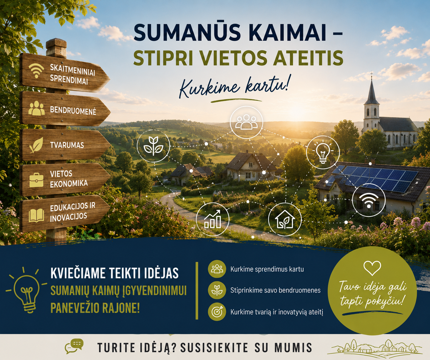 KVIETIMAS TEIKTI IDĖJAS PANEVĖŽIO RAJONO SUMANAUS KAIMO STRATEGIJAI